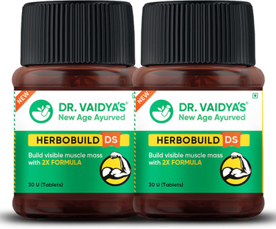 DR. VAIDYA'S Herbobuild DS( Double strength ) -30 CAPSULES - PACK OF 2(Pack of 2, 60 Tablets)