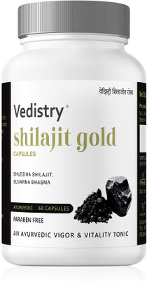 Vedistry Shilajit Gold Capsules For Increases energy and strength - 120 Capsules(Pack of 2, 120 Capsules)
