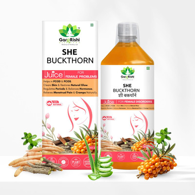 GargRishi She Buckthorn Juice for Women | PCOD Relief, Hormonal Balance & Skin Glow(500 ml)