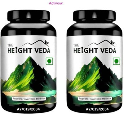 ACTIWOW Height Veda Powder Height Growth Support Plant-Based Protein(200 g, No Flavor)