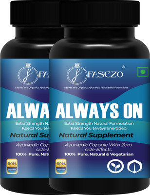 Fasczo Always On Health Power Tablets For Men \ Realize Your Power \ Stay Active(Pack of 2, 120 Capsules)