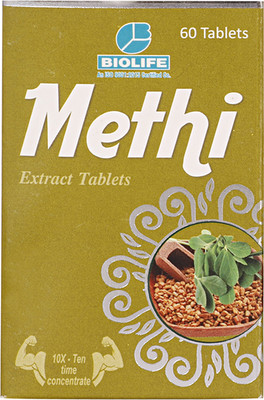 BIOLIFE Methi Extract Tablets for Health and Vitality(Pack of 2, 120 Tablets)