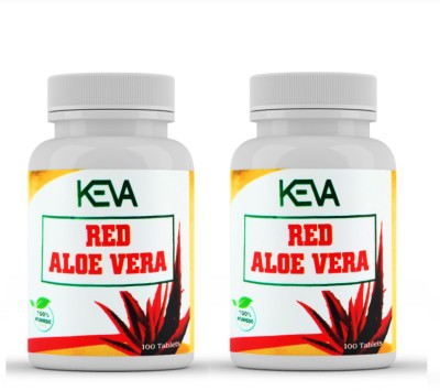 KEVA Red Aloe Vera Tablets Useful in Immune Support & Digestive Harmony (Pack Of 2)(Pack of 2)