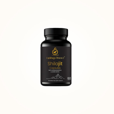 Sukhayu Bhava Shilajit Capsules with Ashwagandha, Safed Musli & Shilajit Extract - 60 Capsules(60 Tablets)