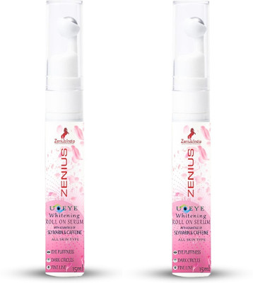 Zenius U Eye Roll On for Undereye Whitening and Brightening Under Eye Roller(Pack of 2, 30 ml)