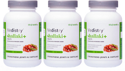 Vedistry Shallaki+ Tablets For Joint Pain And Stiffness | Useful In Arthritis(Pack of 3, 180 Tablets)