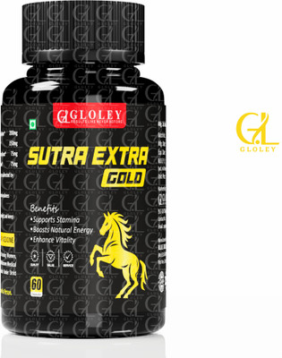 GLOLEY Sutra Extra Gold – Ayurvedic Energy & Kamaa Vitality Support for Men’s Wellness(60 Capsules)