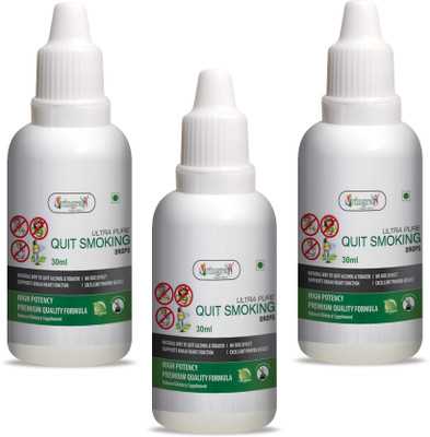 Vringra Quit Smoking Drops-Nasha Free-Anti Addiction Drop-Nasha Mukti-De Addiction Drops(Pack of 3, 90 ml)