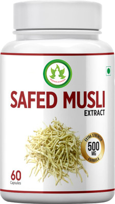 PROPKAR AYURVEDA AYURVEDIC SAFED MUSL1 EXTRACT 60veg capsules pack of 1(60 Capsules)