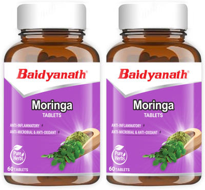 Baidyanath Moringa Tablets | Helps in maintaining overall health and wellness | Relief in Cough and Cold, Boost Metabolism and Digestion | 120 Tablets(Pack of 2, 120 Tablets)