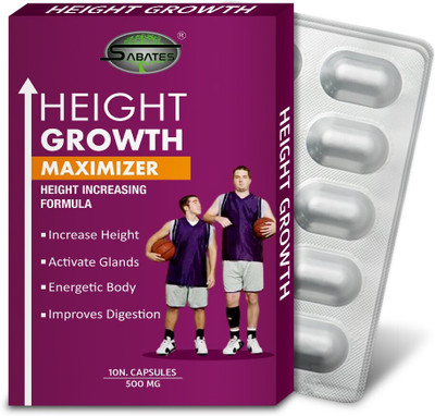 Sabates Hight Growth | Ayurvedic Medicine Developes Length of Bones Maximize Inches(Pack of 3, 30 Capsules)