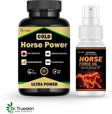Dr.TrueSkin Horse Power Gold & Oil with energy vitality booster care(30 Capsules)