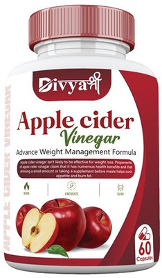 Divya Shree Apple Cider Vinegar Capsule Advanced Formulation For Weight Loss& Immune Support(60 Capsules)