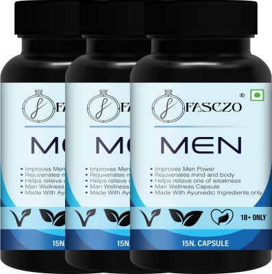 Fasczo Men Health Power Capsules For Men ' Effective Result & Stress Reliefe(Pack of 3)