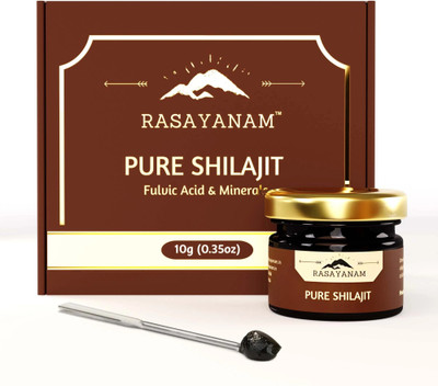 Rasayanam Pure Original Shilajit/Shilajeet Resin 10g | Contains 30+ Minerals(10 g)