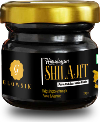 G GLOWSIK Himalayan Shilajit Resin Pure & Lab Tested Natural For Stamina, Power & Strength(20 g)