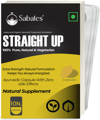 Sabates Straight Wellness Power Capsule For Men ` For Stamina Strength Reduce Tiredness(Pack of 3, 30 Capsules)