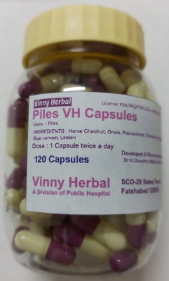 Vinny Herbal Piles VH Capsules 120 Caps Jar