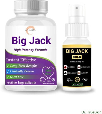 Dr.TrueSkin Big Jack Capsule & Oil For Men’s Inner Strength A01(30 Capsules)