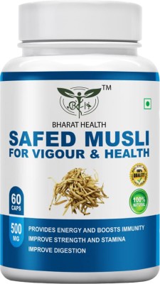 BHARAT HEALTH AYURVEDIC SAFED MUSL1 FOR HEALTH & VIGOUR 60veg capsules pack of 1