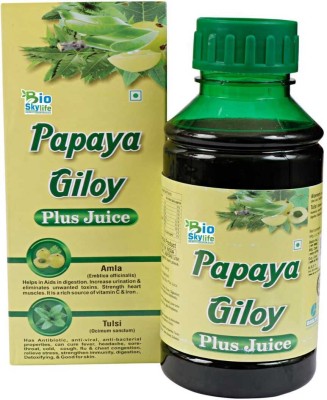 Bio Skylife Papaya Giloy Plus Juice - 500ml of Pure Health Boost(Pack of 2)