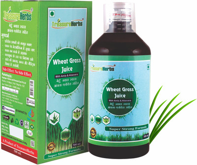 TreasureHerbs Wheat Grass Juice With Amla-Aloevera(500 ml)