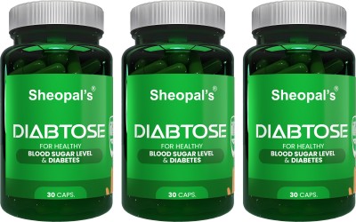 Sheopals Diabtose Capsules With Goodness Of Gudmar & Methi For Managing Blood Sugar Level(Pack of 3)