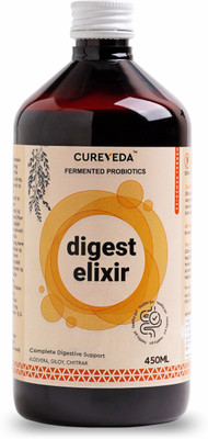 Cureveda Digest Elixir Relief from Digestive Problems like Acidity and Constipation Syrup(450 ml)