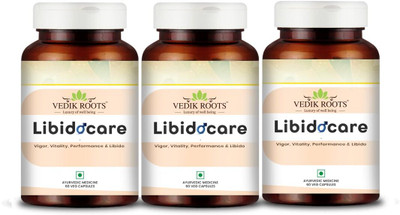 Vedikroots Help to Improve Testosterone level Supplement Capsule for Men(Pack of 3, 180 Capsules)