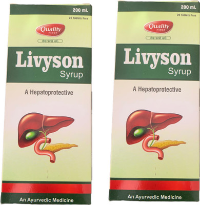 Heryson Pharma Livyson Syrup 2Pcs Combo Pack + 4X10 Tab.(Pack of 2, 400 ml)