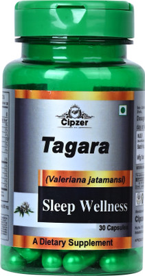 CIPZER Tagara 30Capsule-Promotes Sleep & Reduces Insomnia| Calm Nerves &Reduces Anxiety(30 Capsules)