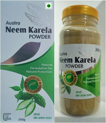 AUSTRO Neem Karela Powder With Herbal Benefits of Vijaysar, Gokhru,Gurmar