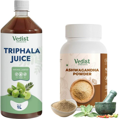 Vedist Organic Vedist Arjun Chhal 100g & BP Care Juice 1L | Heart & BP Control(Pack of 2, 1300 g)