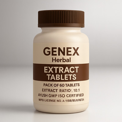 Genex Curcuma Angustifolia Extract Tablets Pack of 60 Tablets.(60 Tablets)