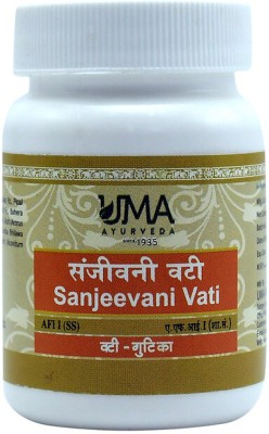 Uma Ayurveda Sanjeevani Vati Ayurvedic Tablets Useful in Digestive Health and Fever (80 Tabs)(Pack of 3)