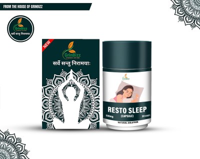 grinbizz Resto Sleep Capsule/Best Deep Sleep/for Anxiety, Stress Relief & Insomnia