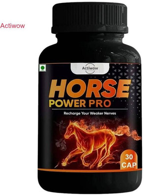 ACTIWOW Horse Power Pro Capsule Fights fatigue & boosts combo power DFE12E(30 Capsules)