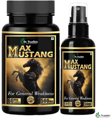 Dr.TrueSkin Max Mustang Capsule Bottle 60 Caps + Vital Oil 50ml(30 Capsules)