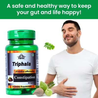 CIPZER Triphala 30 Capsule- Fast Solution for Digestion and Constipation-500mg(30 Capsules)