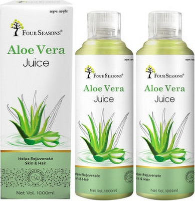 Four Seasons ALOEVERA JUICE 1000ML | For Better Digestion and Glowing Skin | Immunity Booster(Pack of 3, 1000 ml)