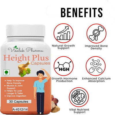 visalak pharma Height Plus Capsules For Height Growth Men & Women(30 Capsules)