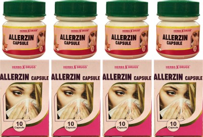 HERBS N DRUGS Allerzin Capsules For Useful for All Types of Allergies(Pack of 4)