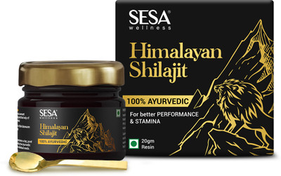 SESA Ayurvedic Pure Himalayan Shilajit Resin Boost Stamina, Immunity, Power & Energy(20 g)