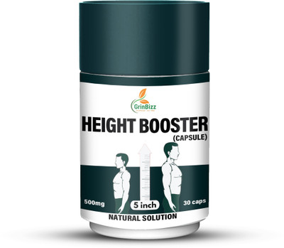 grinbizz Height Booster Capsule/Height Growt/Longer & Taller Height/Maximize Height(Pack of 3, 30 Capsules)