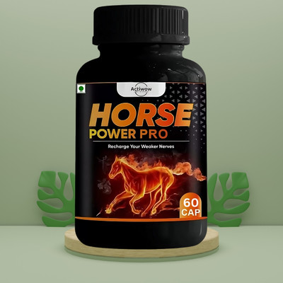 ACTIWOW Best Natural Horse Power Pro Ayurvadic Energy & stamina booster for man ProH(60 Capsules)