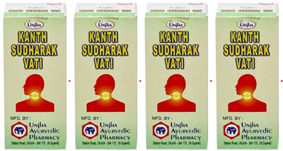 Unjha Kanth Sudharak Vati (4 Packs, 10g Each)(Pack of 4, 10 g, 10 g, 10 g, 10 g)