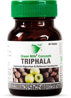 Green Milk Triphala Tablet | Relieves Constipation & Improves Indigestion |(60 Tablets)