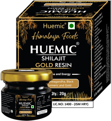 HUEMIC Shilajit 20g | Boosts Stamina G | Contains 24 Carat Gold(20 g)