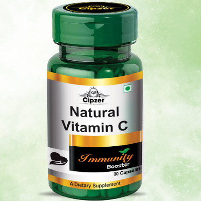 CIPZER Natural Vitamin C Capsule Fight Skin Ageing for Clear Complexion 30 capsules(30 Capsules)