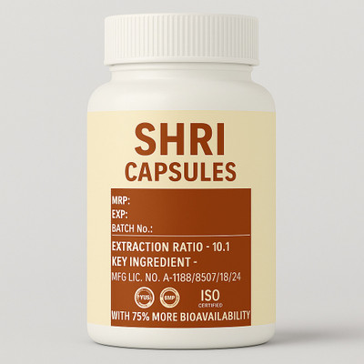 Shri Organic Stevia Extract Capsules Pack of 60 Capsules(60 Capsules)